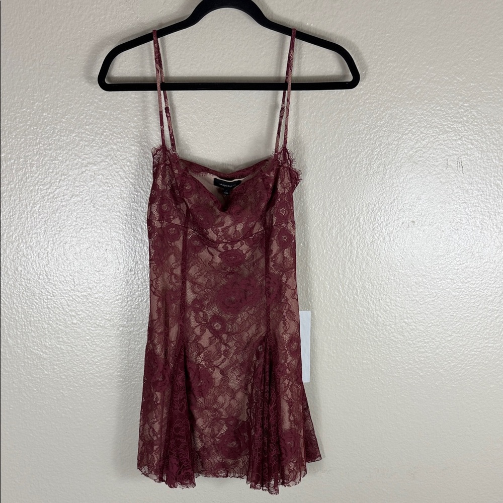 MAJORELLE Tracy Mini Dress in Oxblood - Picture 4 of 7